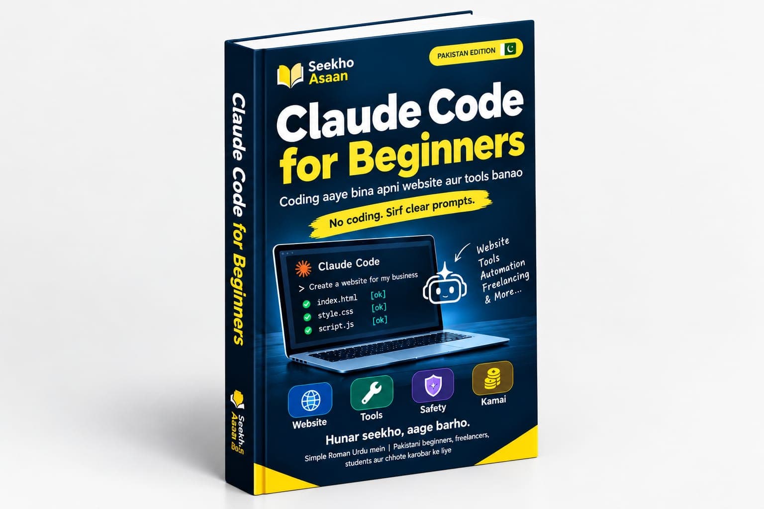 Claude Code for Beginners eBook ka 3D cover
